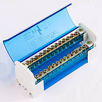 Кросс-модуль 2Х15 груп TAKEL, шина N нульова в корпусі надинку 502972 Такел, розподільний