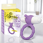 Ерекційне кільце Smile Loop з віброяйцем для стимуляції точки G еластичне силіконове 7 режимів вібрації