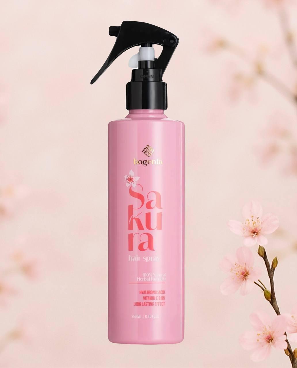 Термозахисний спрей для з екстрактом сакури Sakura Hair Spray Bogenia, 250 мл, фото 1