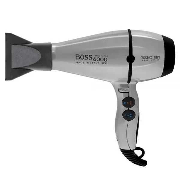 Професійний фен Tecno Dry Boss 6000 Ionic Silver, 2500 Вт (BOSSX8ION06), фото 1