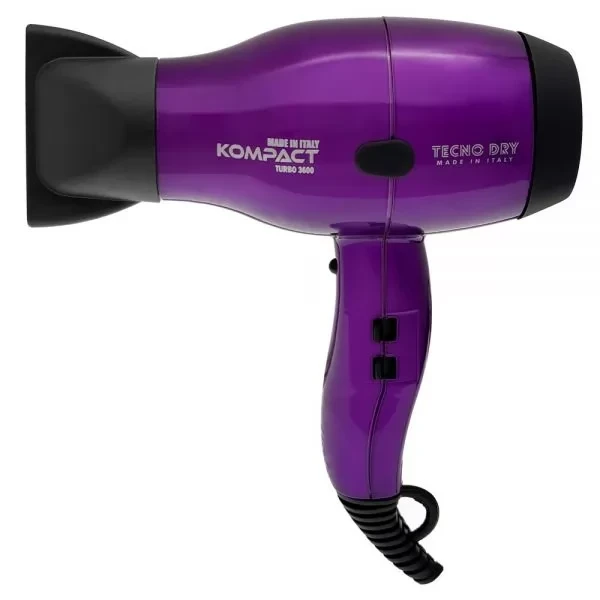 Професійний фен Tecno Dry Compact Turbo Blue Metallic, 2000 Вт (KOMPACT06v), фото 1