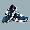 Чоловічі літні кросівки (сітка, шкіра) сині, текстильні дихаючи для чоловіків на літо, розміри 40-45, фото 6