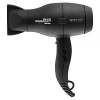 Фен для волосся Tecno Dry Compact Turbo Black Soft Touch, 2000 Вт (KOMPACT06E)