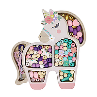 Детский набор для творчества, браслетов и украшений набор бусин «Единорог» подарок для девочек 6 12 лет