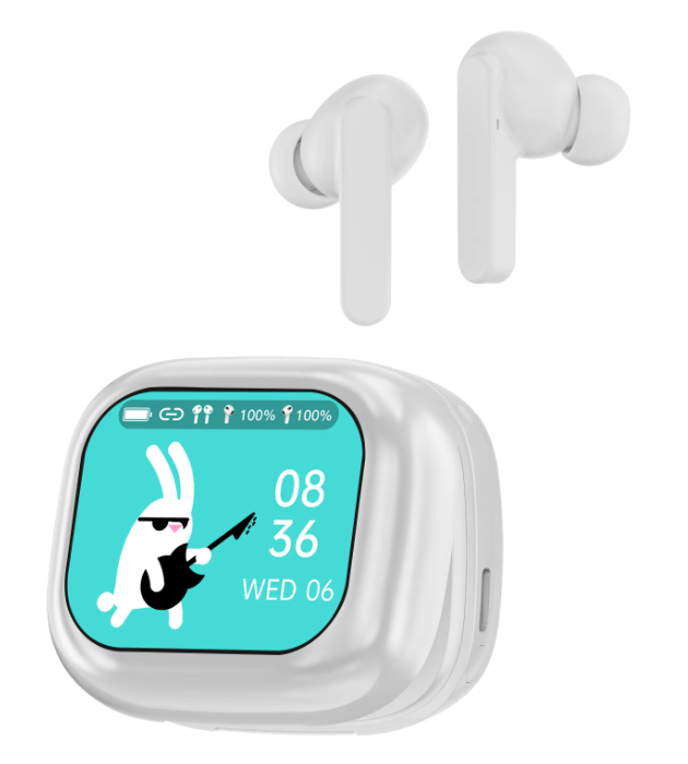 Бездротові навушники Wisme WT-7 Original з сенсорним екраном (White)-LВR