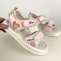 Дитячі босоніжки для дівчинки з м’якою устілкою та липучками Tom.m розмір 30 - устілка 19,5 см, фото 2