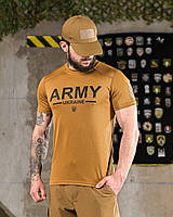 Тактична літня футболка койот oblivion army військова coolmax, Армейська потовідвідна футболка кольору койот для ЗС niki