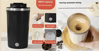 Автоматична чашка затяжка-термос 2в1 400 мл термокухоль із магнітом