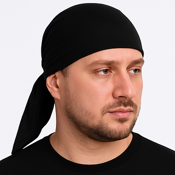 Чоловіча бандана на голову, Чорний / Тактична бандана літня / Дихаюча бандана / Бандана від сонця