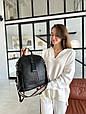 Шкіряний жіночий молодіжний рюкзак чорний на кожен день 94413 _ bags25, фото 10