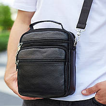 Чоловіча чорна шкіряна сумка-барсетка на кожен день Bexhill A25-228C _ bags25