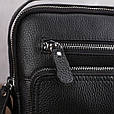 Шкіряна чоловіча сумка-барсетка через плече чорна Tiding Bag A25-1278C _ bags25, фото 10