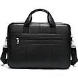 Шкіряна чоловіча сумка для ноутбука і документів чорна Tiding Bag 143412 _ bags25, фото 8