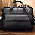 Чоловіча шкіряна сумка для ноутбука та документів чорна Tiding Bag RD-23134 _ bags25, фото 2
