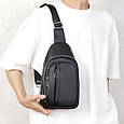 Чоловічий шкіряний слінг на одне плече сумка крос боди TIDING BAG A25F-3204-1A _ bags25, фото 2