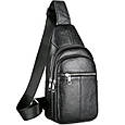 Чоловіча сумка-слінг шкіряна крос боді чорна Tiding Bag A25F-5060A _ bags25, фото 2