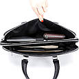 Шкіряна чоловіча ділова сумка-портфель чорна Tiding Bag 30987 _ bags25, фото 5