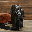Чоловіча шкіряна сумка через плече чорна Tiding Bag LA3314-1BL _ bags25, фото 5