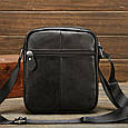 Чоловіча шкіряна сумка через плече чорна Tiding Bag LA3314-1BL _ bags25, фото 7