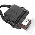 Чоловіча шкіряна сумка-месенджер через плече Tiding Bag A25-3278A Чорна _ bags25, фото 4