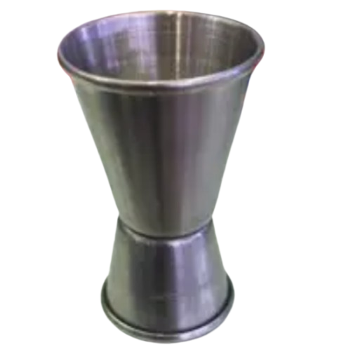 Стопка мірна Helios з нержавіючої сталі 25/50 мл 7418, фото 1