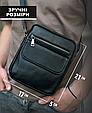 Сумка чоловіча через плече шкіряна чорна Tiding Bag IT-73302 _ bags25, фото 3