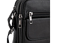 Шкіряна чоловіча сумка через плече чорна Tiding Bag 4134A _ bags25, фото 6