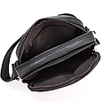 Шкіряна чоловіча сумка через плече чорна Tiding Bag 4134A _ bags25, фото 8