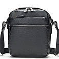 Шкіряна чоловіча сумка через плече чорна Tiding Bag MN-284334 _ bags25, фото 2
