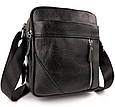 Чоловіча шкіряна сумка через плече Tiding Bag M38-10131A чорна _ bags25, фото 2