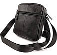 Чоловіча шкіряна сумка через плече Tiding Bag M38-10131A чорна _ bags25, фото 5