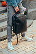 Чоловічий шкіряний рюкзак для поїздок і прогулянок чорний Tiding Bag B72-57357 _ bags25, фото 4