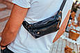 Чоловіча шкіряна сумка-бананка на пояс чорна TidinBag - 16431 _ bags25, фото 4