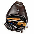 Сумка-слінг чоловіча шкіряна коричнева Tiding Bag - MK03983 _ bags25, фото 7