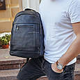 Шкіряний чоловічий рюкзак для ноутбука та поїздок чорний Tiding Bag D3-93438 _ bags25, фото 5