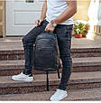 Шкіряний чоловічий рюкзак для ноутбука та поїздок чорний Tiding Bag D3-93438 _ bags25, фото 7