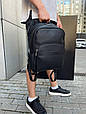 Чоловічий міський шкіряний рюкзак чорний Tiding Bag 60320 _ bags25, фото 4