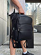 Чоловічий міський шкіряний рюкзак чорний Tiding Bag 60320 _ bags25, фото 7