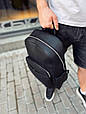 Чоловічий міський шкіряний рюкзак чорний Tiding Bag 60320 _ bags25, фото 8