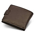 Шкіряне чоловіче портмоне на кнопці ST Leather ST104 Коричневе _ bags25, фото 3