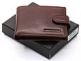 Коричневе чоловіче портмоне на кнопці з натуральної шкіри Marco Coverna B047-802 _ bags25, фото 2