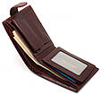 Коричневе чоловіче портмоне на кнопці з натуральної шкіри Marco Coverna B047-802 _ bags25, фото 5