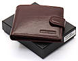 Коричневе чоловіче портмоне на кнопці з натуральної шкіри Marco Coverna B047-801 _ bags25, фото 2