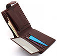 Коричневе чоловіче портмоне на кнопці з натуральної шкіри Marco Coverna B047-801 _ bags25, фото 6
