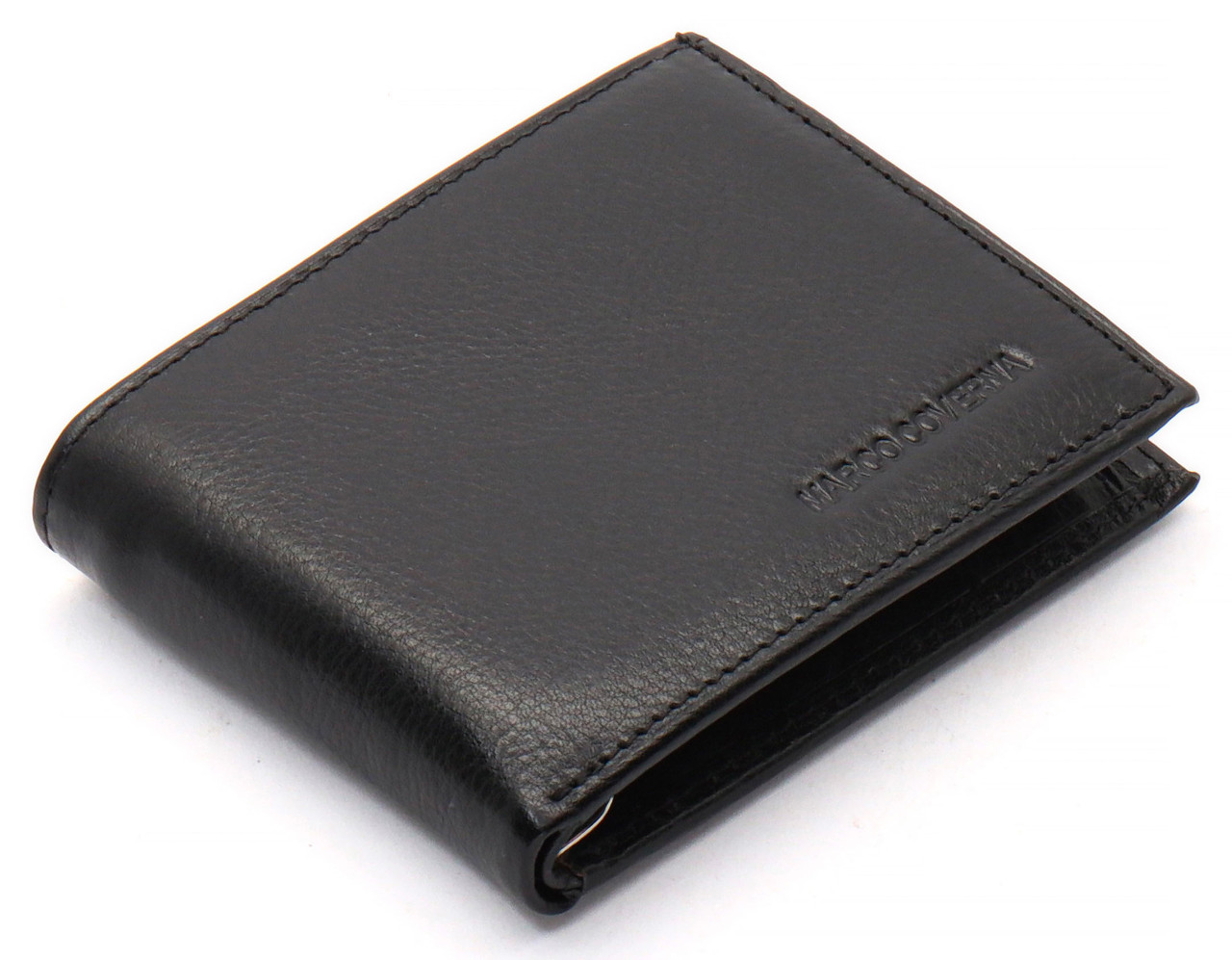 Чорне чоловіче портмоне з натуральної шкіри на магніті з затискачем Marco Coverna MC-030AH-1 _ bags25, фото 1