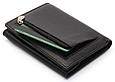 Чорний чоловічий гаманець вертикального типу з натуральної шкіри на магніті Marco Coverna MC-1286 _ bags25, фото 3