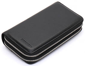 Чорний чоловічий клатч на дві блискавки з натуральної шкіри Marco Coverna MC-801-1 _ bags25