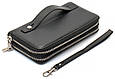 Чорний чоловічий гаманець-клатч на дві блискавки з натуральної шкіри Marco Coverna MC-801 _ bags25, фото 4