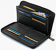 Чорний гаманець-клатч з блоком під картки під однією блискавкою з натуральної шкіри Marco Coverna МС-5901Q _ bags25, фото 6