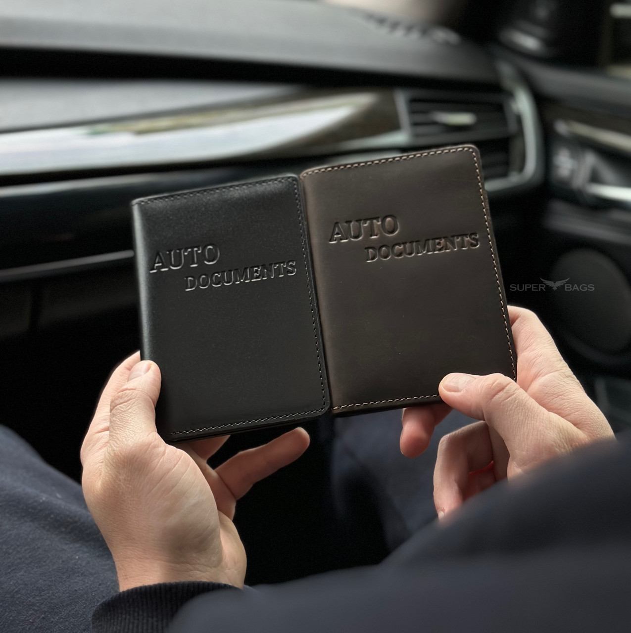 Шкіряна обкладинка для автодокументів _ bags25, фото 1